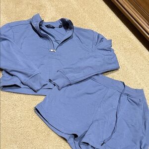 Cuts Clothing Blue Athletic Shorts Set